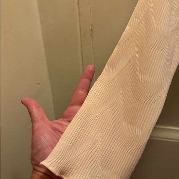 Jonathan Simkhai Bowen open back plisse top, new without tags, large light pink - Picture 8 of 15